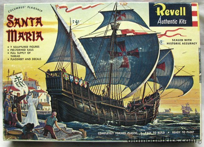 Revell 1/89 Santa Maria Columbus Ship - With Sails, H336-300 plastic model kit